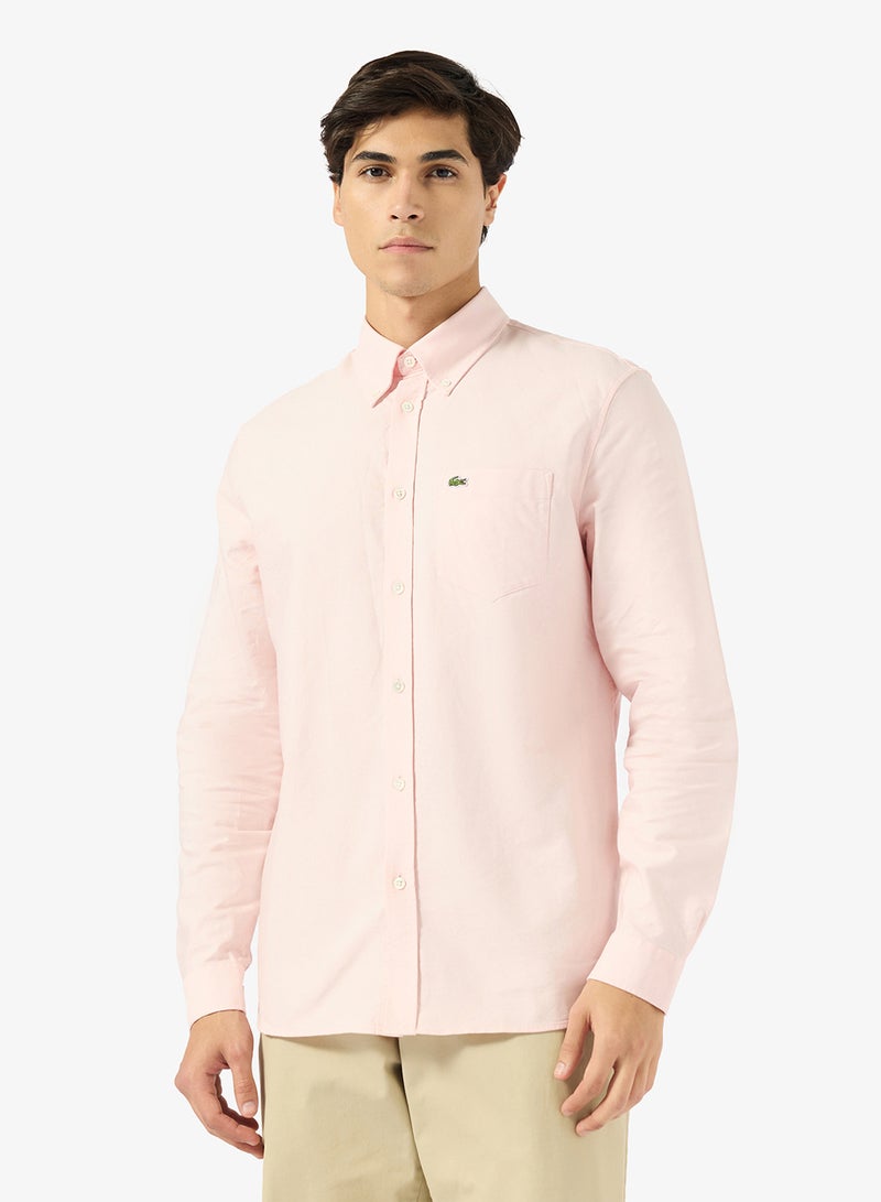 لاكوست قميص أكسفورد بقصة عادية - Image 1